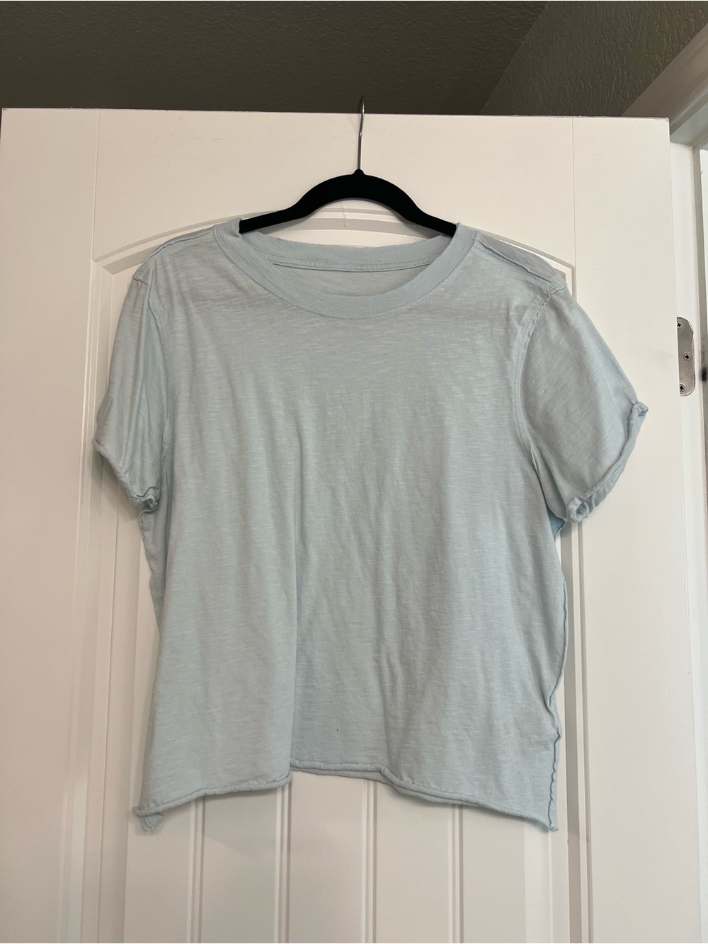 Anthropologie Light Blue Women's Crew Neck Tee